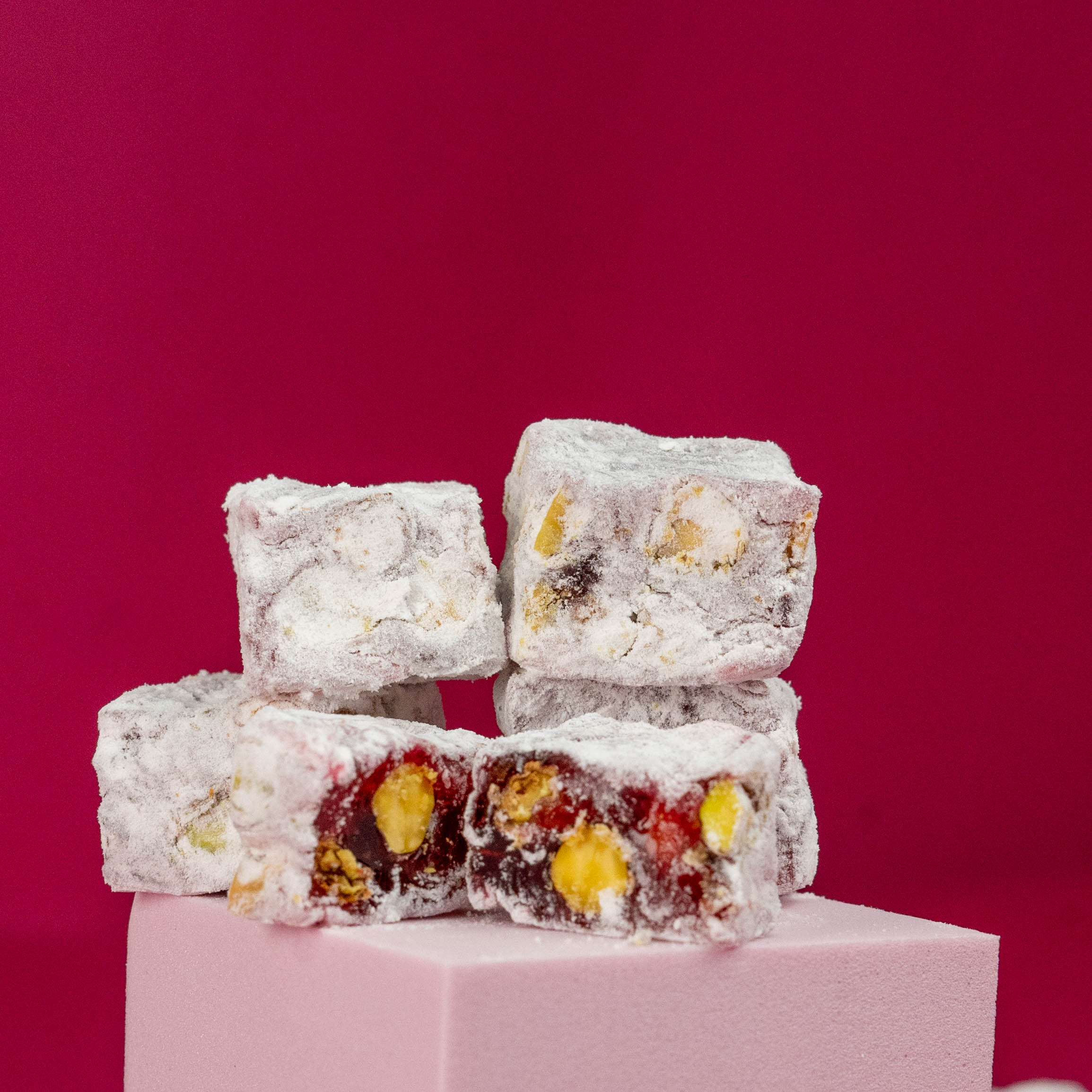 Pomegranate with Pistachio Turkish Delight
